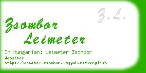 zsombor leimeter business card